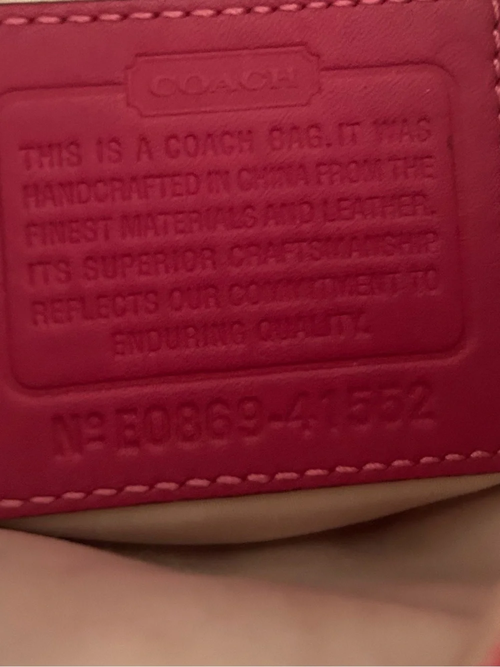 Coach Legacy Pink Leather Crossbody Bag Vintage Adjustable Strap gloved leather - Picture 6 of 14